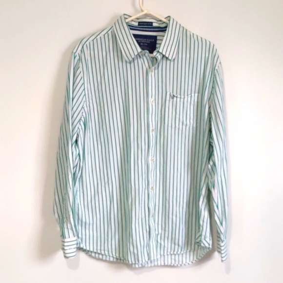 American eagle outfitters men's extra large long sleeve button-down t-shirt - Picture 1 of 7